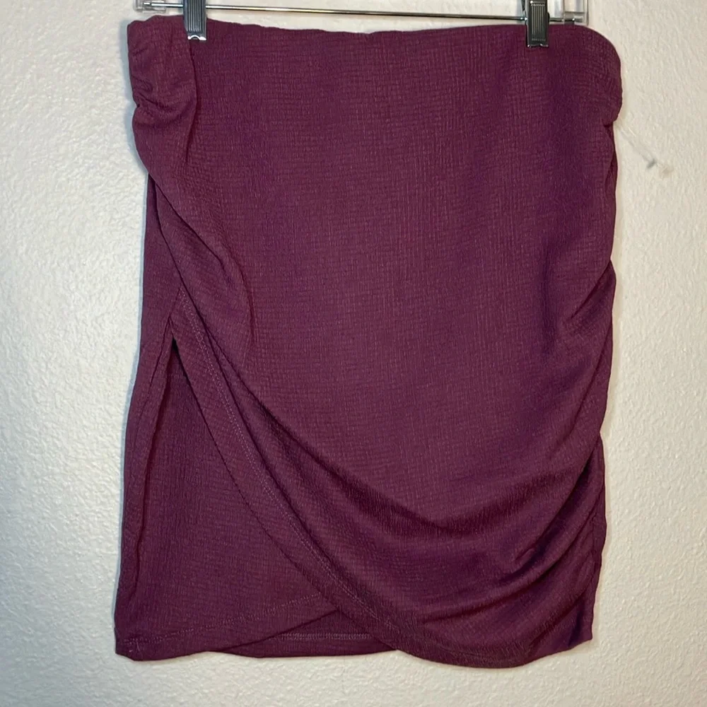 Free People women’s Angie Wrap Skirt‎ purple stretch summer spring comfort NWOT